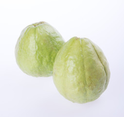 Guava (tropical fresh guava) on white background.