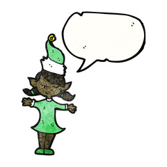 cartoon christmas elf girl