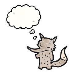 cute little wolf cartoon