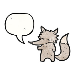 cute little wolf cartoon