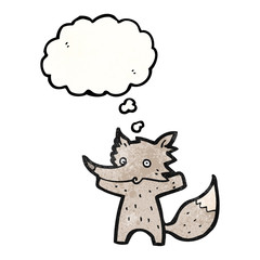 cute little wolf cartoon