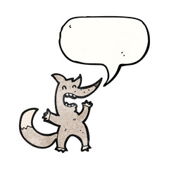 laughing wolf cartoon