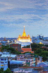 Naklejka premium Golden Mountain Temple, Wat Saket Bangkok