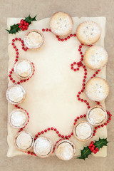 Fototapeta premium Mince Pie Border