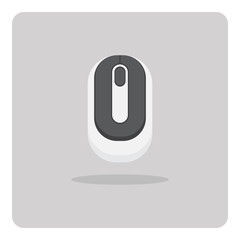 Vector of flat icon, computer mouse on isolated background