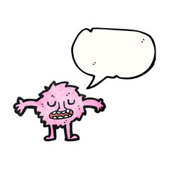 little pink monster cartoon