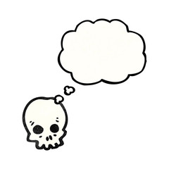spooky skull cartoon