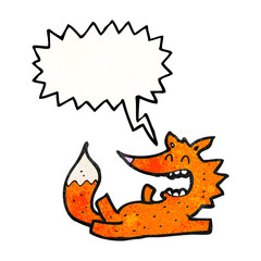 cartoon fox laughing