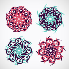 Circle ornament with ethnic motives