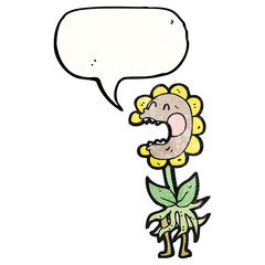 monster flower cartoon