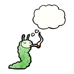 caterpillar smoking cigarette