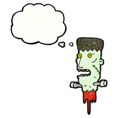 frankenstein monster head cartoon