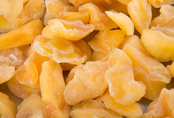 apple dry or dried apple slices on background.