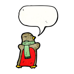 cartoon christmas robin