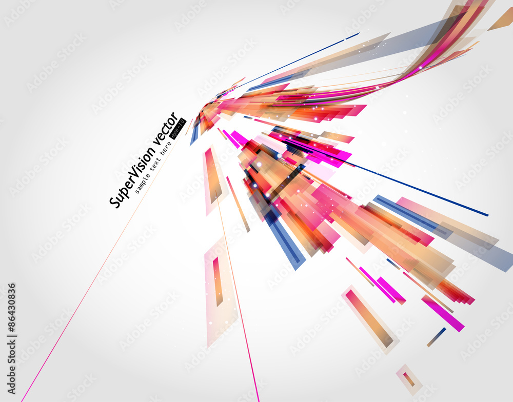 Poster abstract technology lines vector background