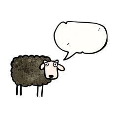 cartoon black sheep