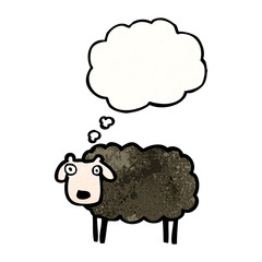 cartoon black sheep
