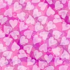 Valentines day romantic heart background in pink
