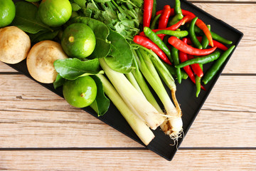 Thai Tom Yam soup herbs and spices.