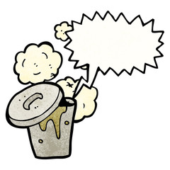 gross rubbish bin cartoon