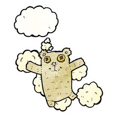 teddy bear with thougth bubble cartoon
