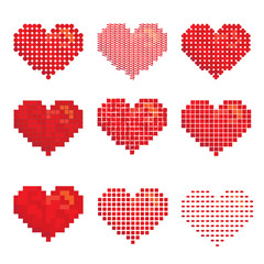 variety of heart shape design