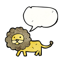 lion with speech bubble