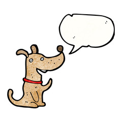 Obraz na płótnie Canvas cartoon dog with speech bubble