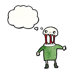 cartoon skeleton in graffiti style