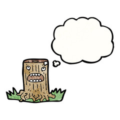 cartoon tree stump