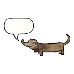 cartoon sausage dog