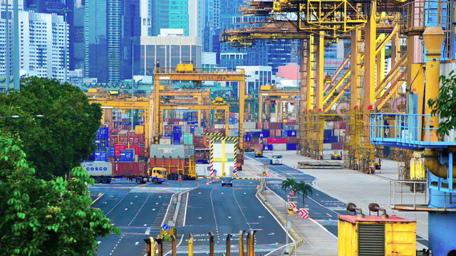 The port of Singapore
