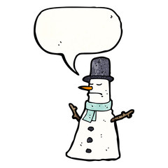 grumpy snowman cartoon