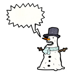 grumpy snowman cartoon