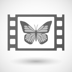 35mm film frame with a butterfly