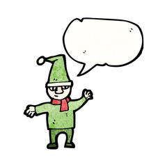 christmas elf cartoon
