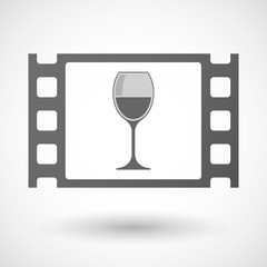 35mm film frame with a cup of wine