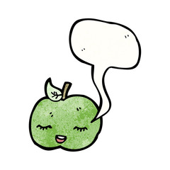 cute apple cartoon