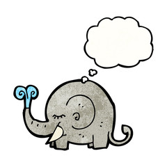cartoon elephant with thought bubble