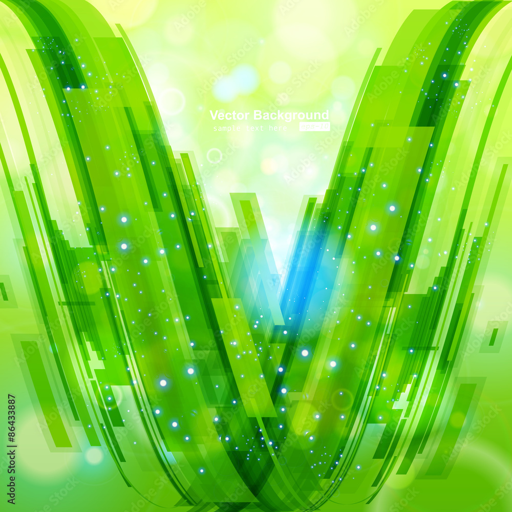 Poster abstract technology lines vector background