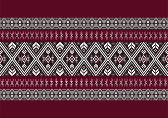 Geometric Ethnic pattern design for background or wallpaper. 