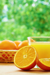 Oranges and juice