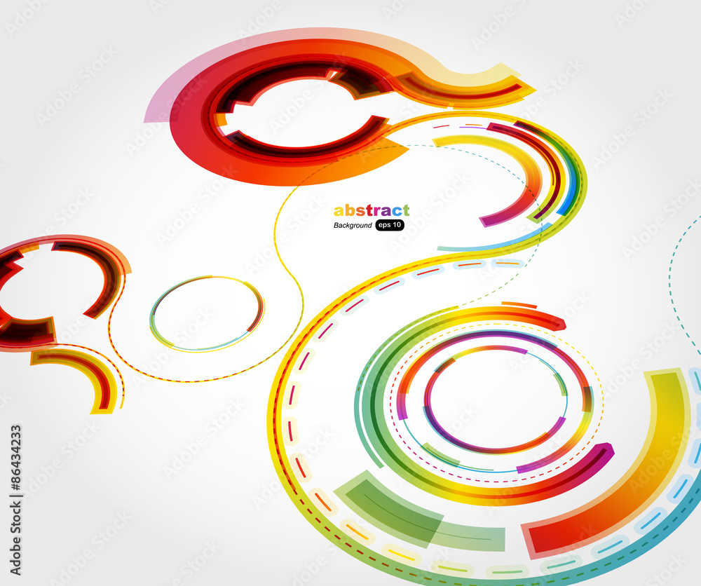 Poster abstract technology lines vector background