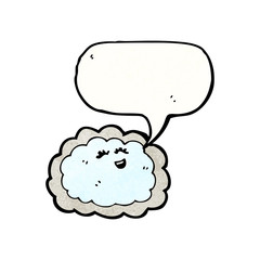 rain cloud with speech bubble cartoon
