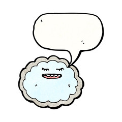 rain cloud with speech bubble cartoon