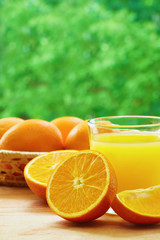 Oranges and juice