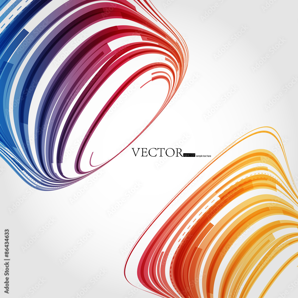 Poster abstract technology lines vector background