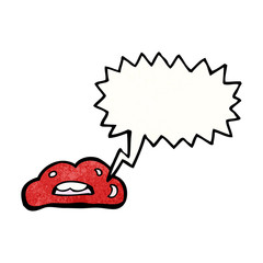 red lips cartoon