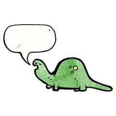 cute dinosaur with speech bubble