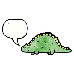 cute dinosaur with speech bubble